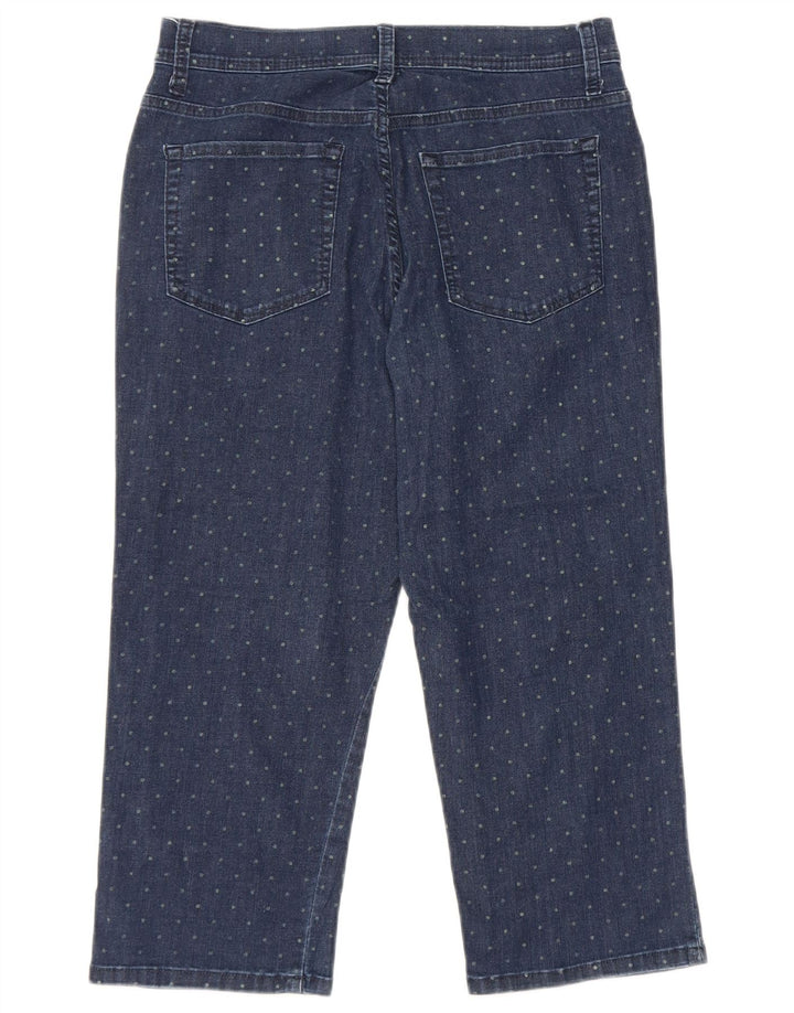 LEE Jeans Capri de Ajuste clásico para Mujer US 6 Medium W28 L19 Azul Marino Manchado