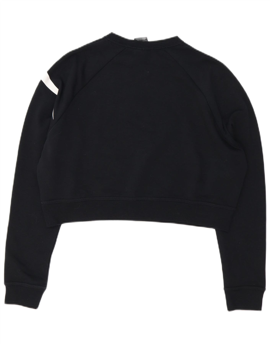 NIKE Mujer Oversize Crop Graphic Sudadera Jumper UK 10 Small Negro