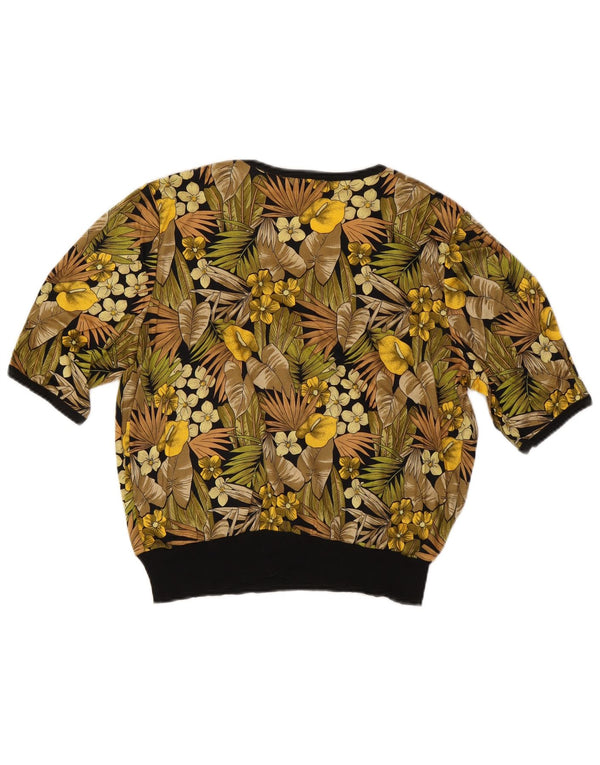 Blusa vintage para mujer Top IT 48 XL Algodón floral multicolor