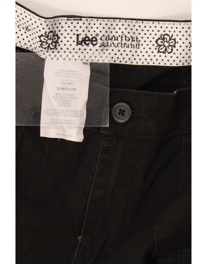 Lee pantalones cortos cargo para mujer US 10 grande W32 algodón negro