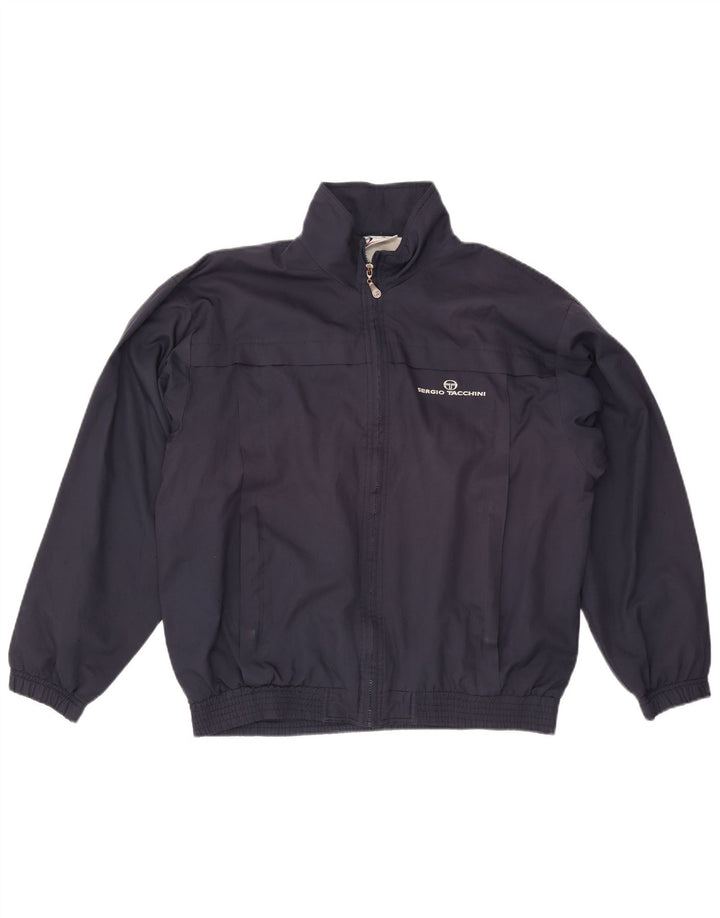 Sergio Tacchini - Chaqueta de chándal para hombre, talla grande, azul marino