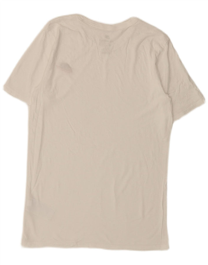 Nike Camiseta de corte atlético para hombre, talla pequeña, algodón blanco