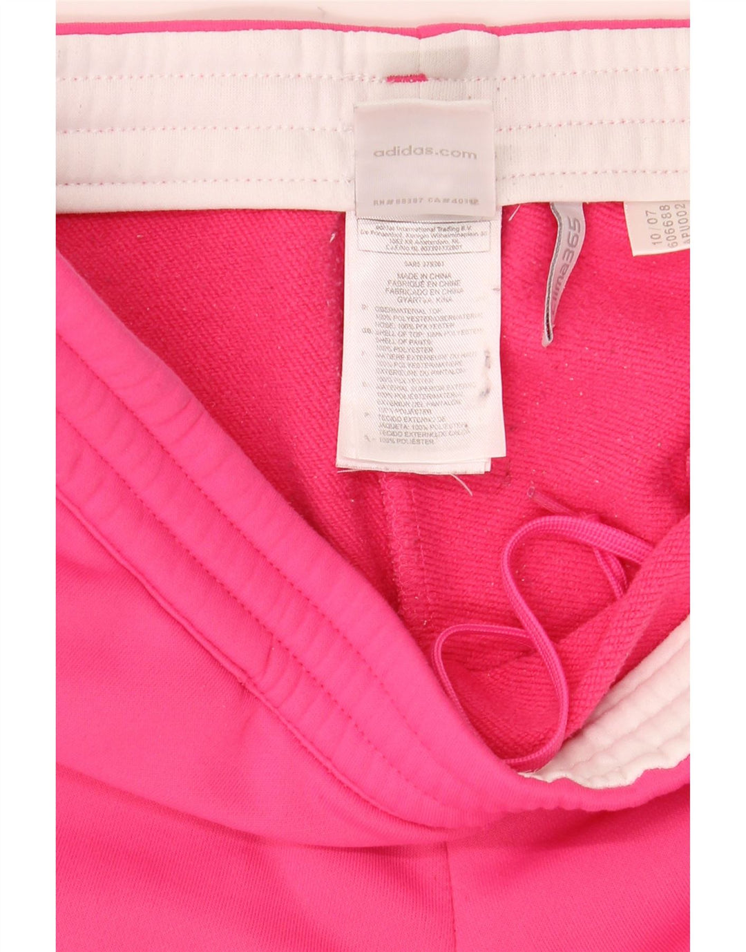 Adidas Pantalones de chándal rectos para mujer UK 10 Small Pink Poliéster