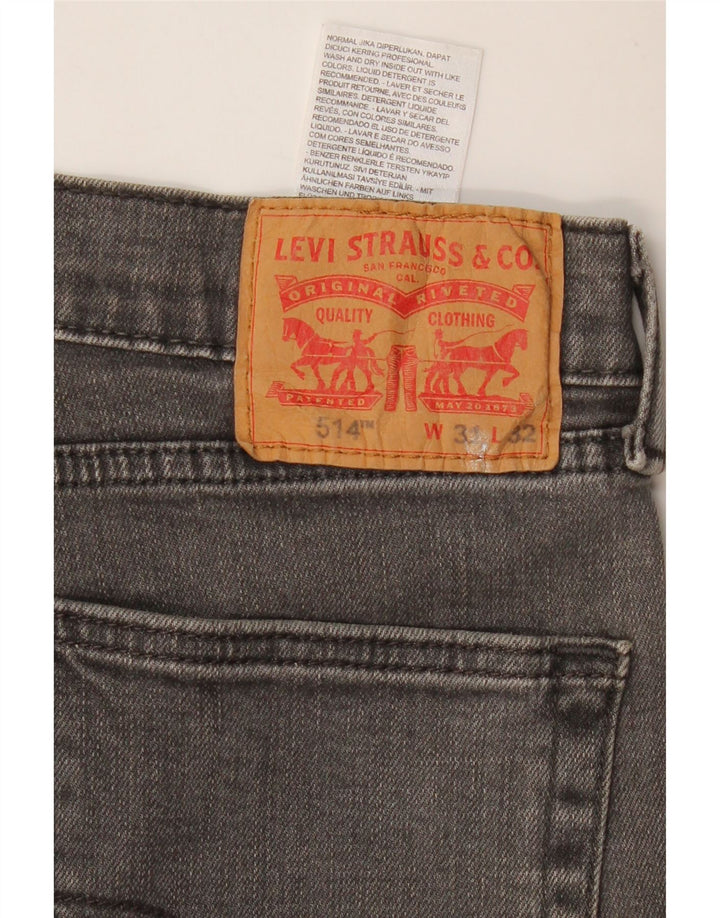 LEVI'S Jeans rectos 514 para hombre W31 L32 Algodón gris