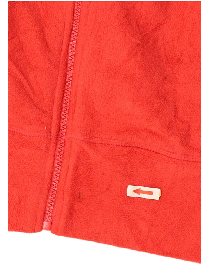 CALVIN KLEIN Chaqueta polar gráfica para mujer UK 10 Small Naranja Poliéster