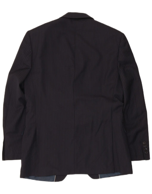 Marks & Spencer Chaqueta tipo blazer de 2 botones para hombre UK 38 Mediana lana azul marino