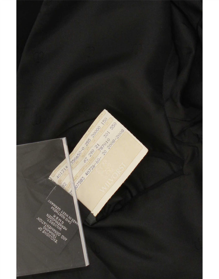 Wilvorst Chaqueta tipo blazer con 1 botón para hombre UK 38 Mediana Lana negra