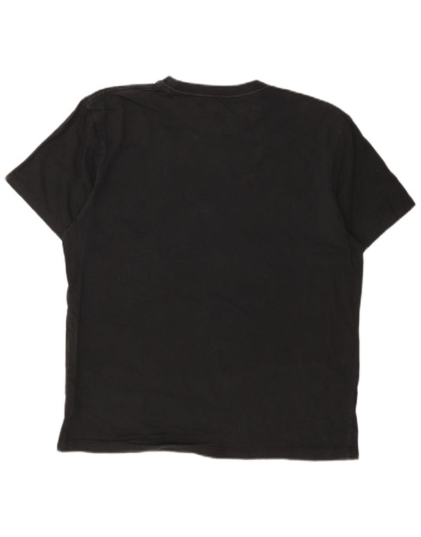 All Saints Camiseta gráfica de ajuste relajado para hombre Top pequeño de algodón negro