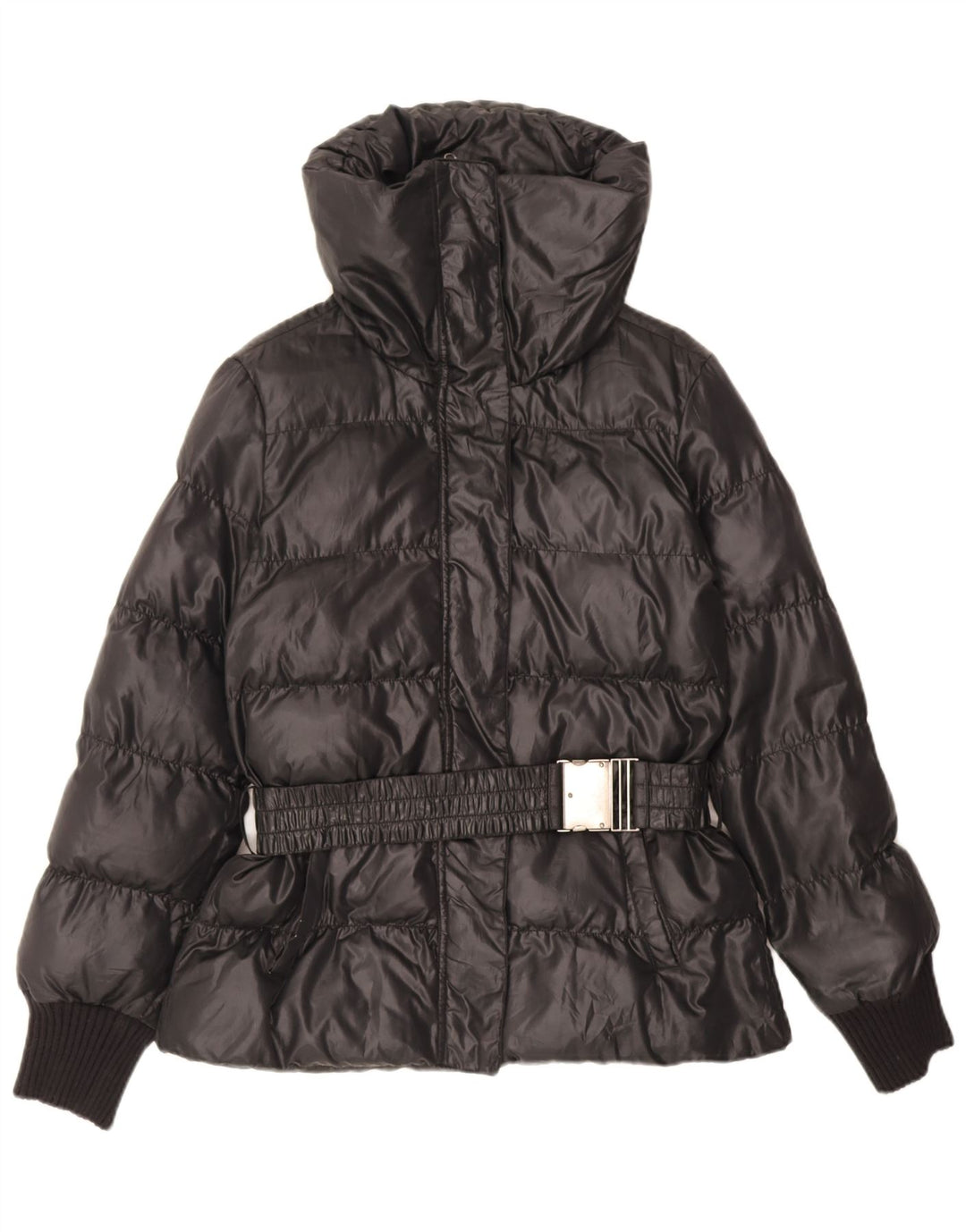 Chaqueta Acolchada Mujer Sisley IT 44 Mediana Negro Poliéster