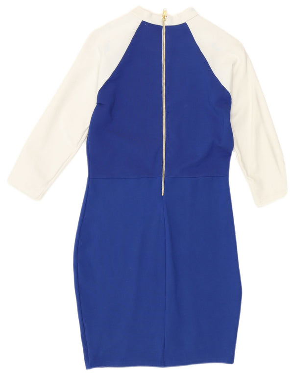 KAREN MILLEN Vestido ajustado para mujer UK 40 Azul medio Colorblock Moderno