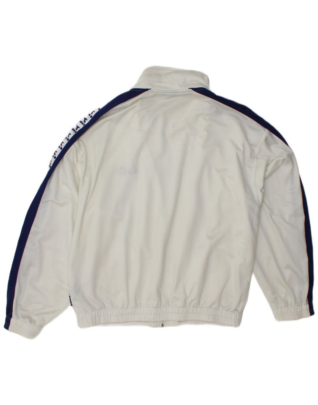 DIADORA Chaqueta superior de chándal con gráfico para hombre, talla grande, color blanco