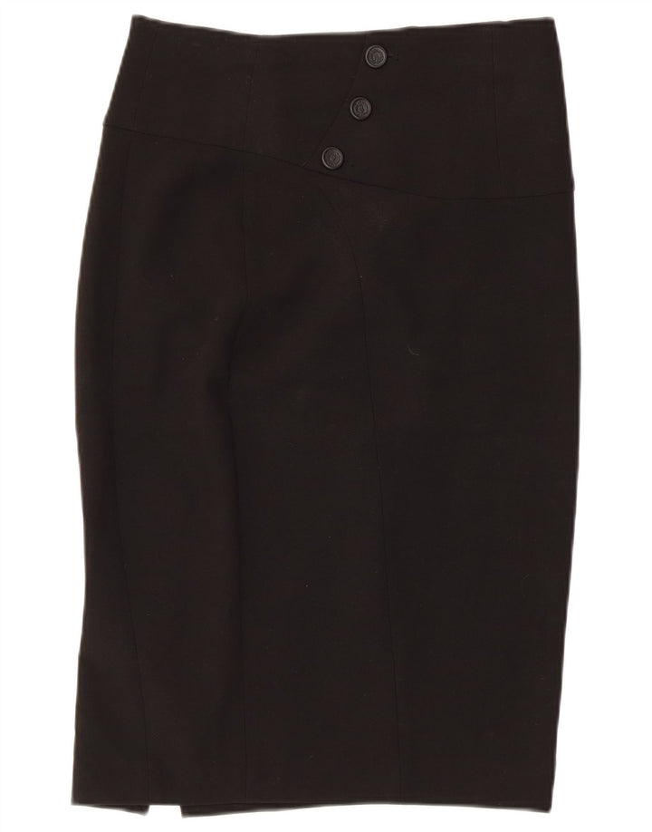 Falda Lápiz Zara Mujer Mediana W28 Poliéster Negro
