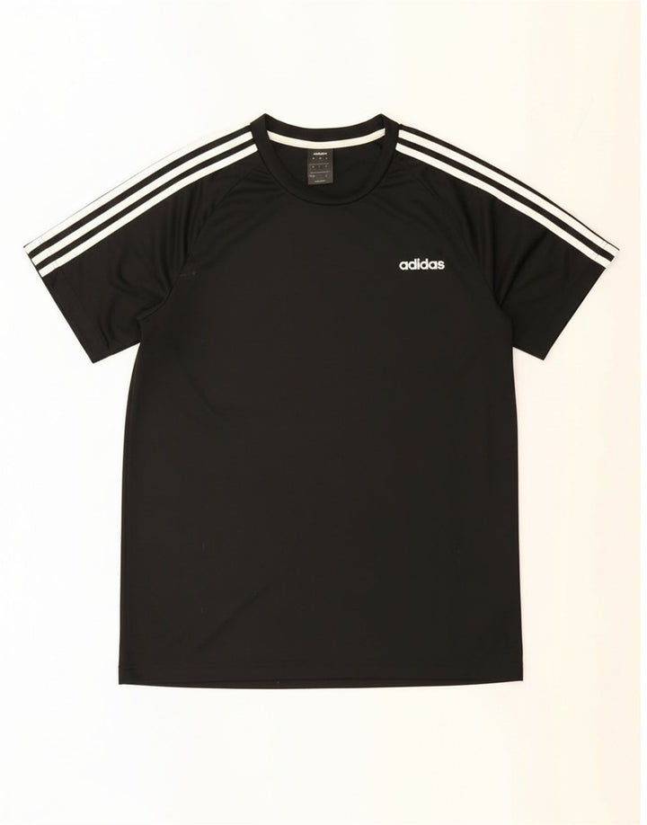 Adidas Mens Climalite Camiseta Top Grande Poliéster Negro