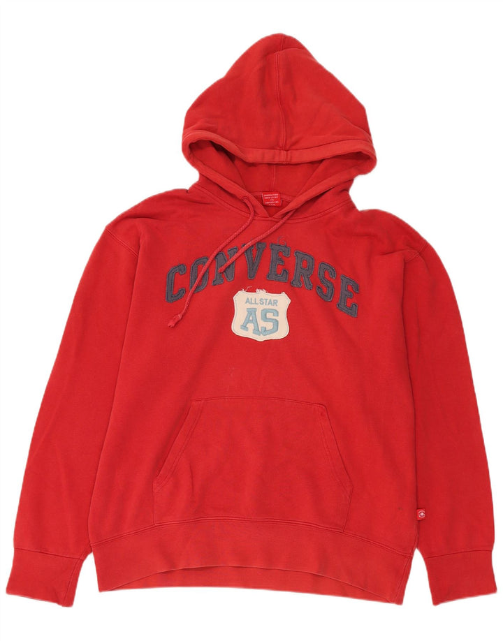 Converse Hombre Graphic Sudadera con capucha Jumper Large Rojo Algodón