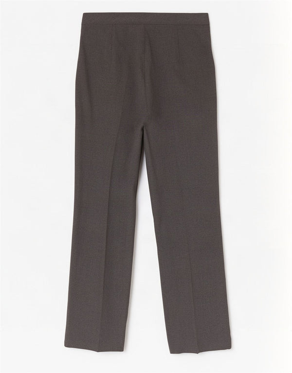 Marks & Spencer Pantalones Casuales Rectos para Mujer UK 12 Medium W30 L33 Gris