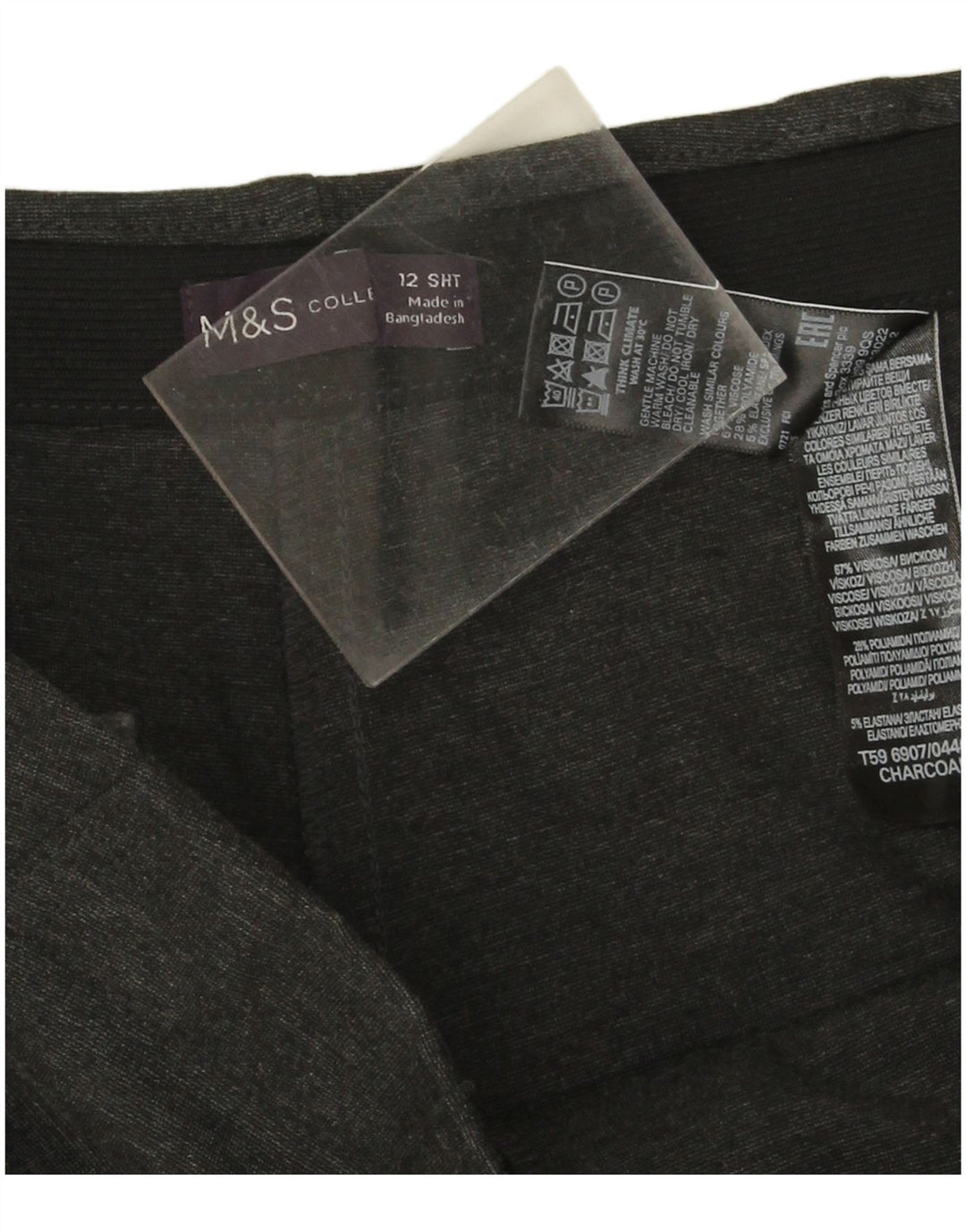 Marks & Spencer Pantalones rectos para mujer UK 12 Medium W30 L29 Viscosa gris