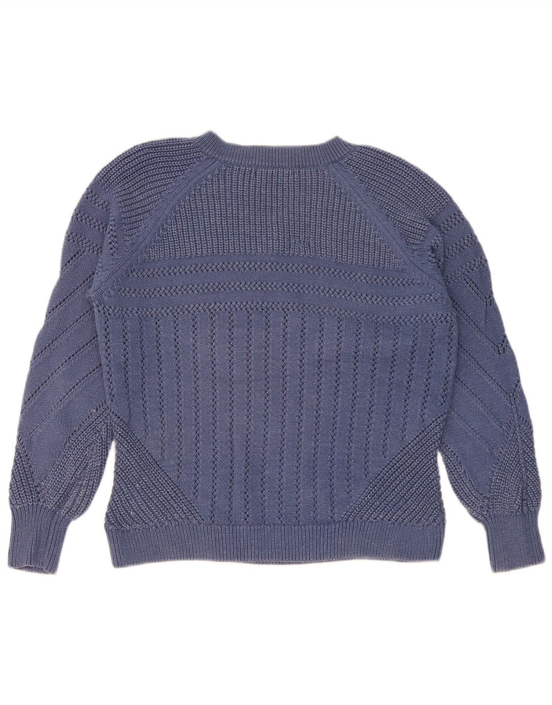 Marks & Spencer Jersey con Cuello en V para Mujer UK 44 Algodón Azul Medio