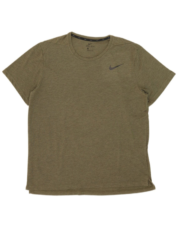 Camiseta Nike Dri Fit para hombre Top XL Poliéster verde
