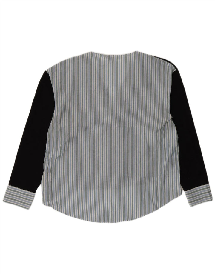 Zara Blusa Camisa Mujer UK 44 Mediana Algodón Rayas Negras