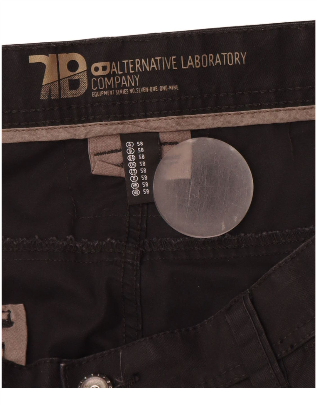 ANGELO LITRICO Bermudas tipo cargo para hombre EU 58 4XL W42 Algodón negro