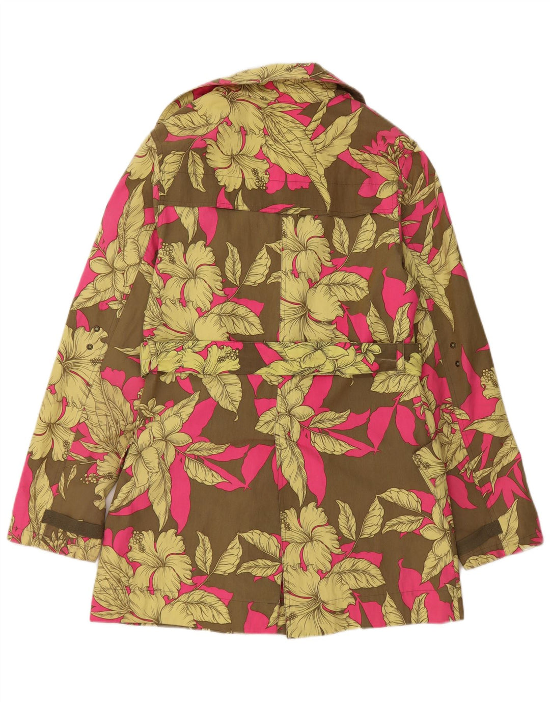 Billabong Gabardina para mujer Reino Unido 12 Algodón floral caqui mediano