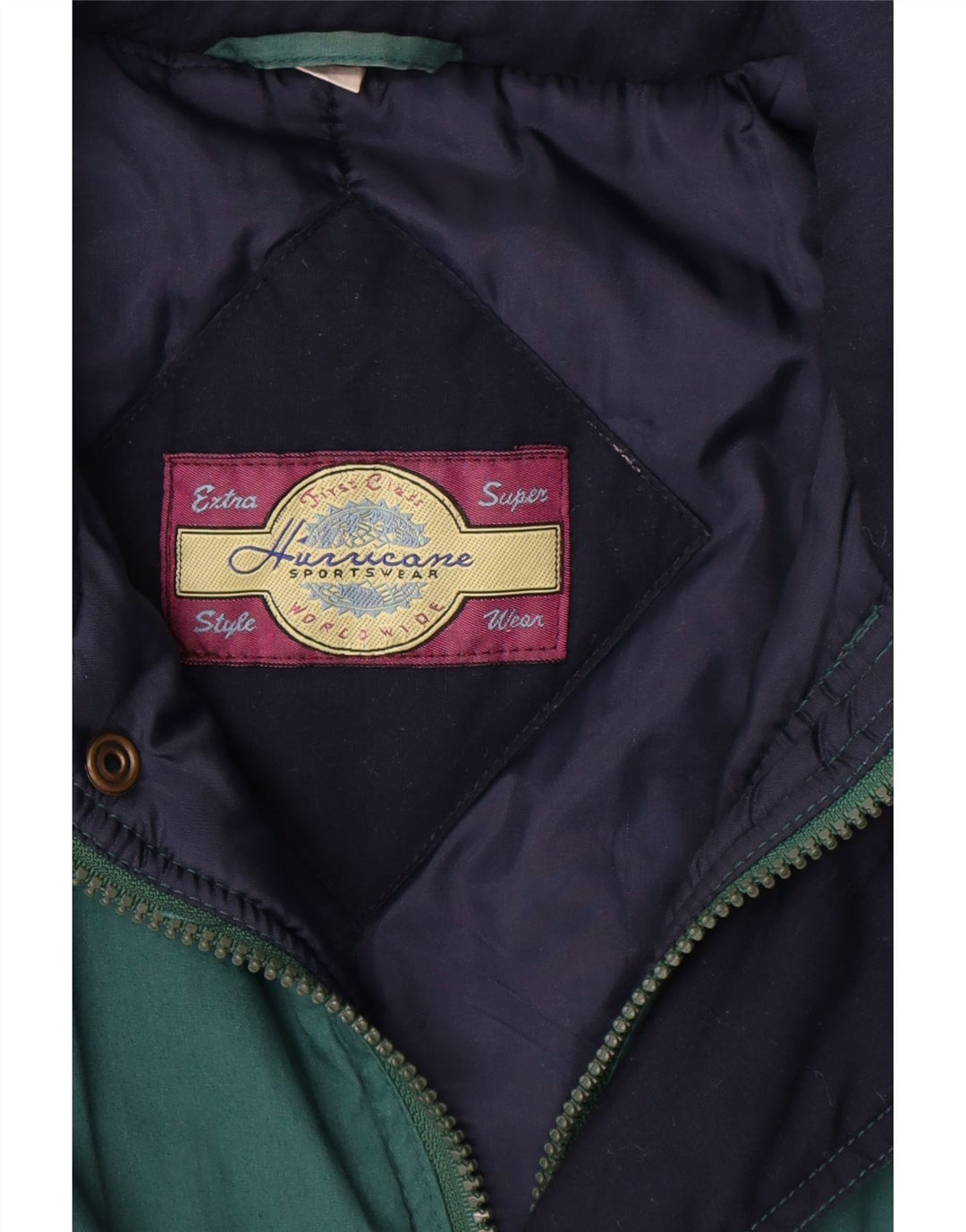 Hurricane Chaqueta acolchada holgada para hombre UK 38 Algodón verde medio