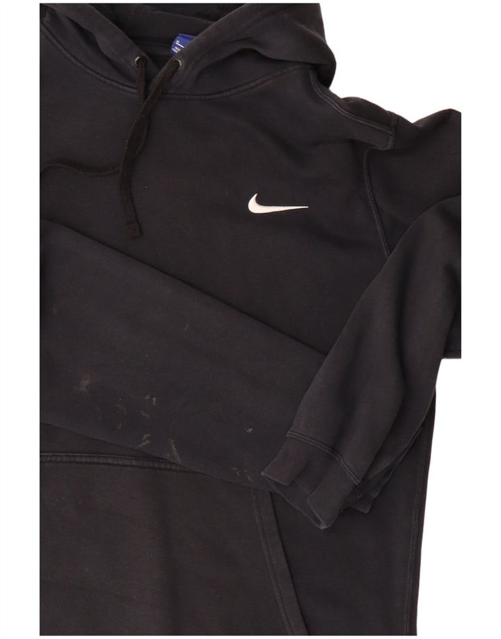 Nike - Sudadera con capucha para hombre (algodón negro mediano)