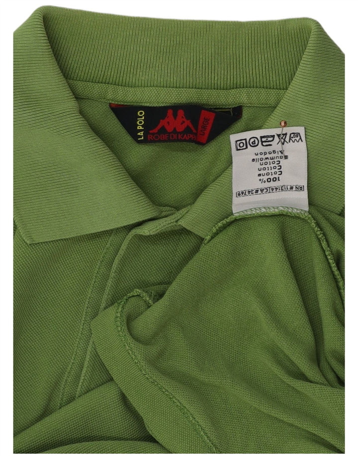 Kappa Polo Hombre Grande Verde Algodón