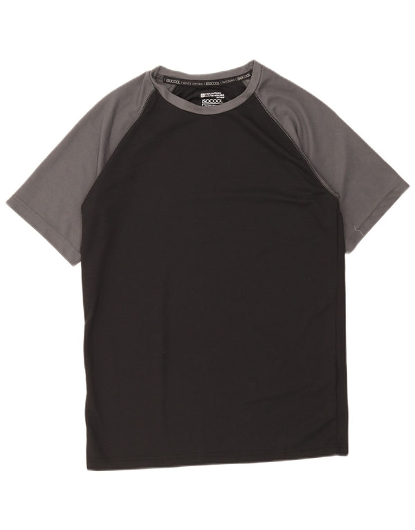 Camiseta para hombre Mountain Warehouse Top mediano negro color block