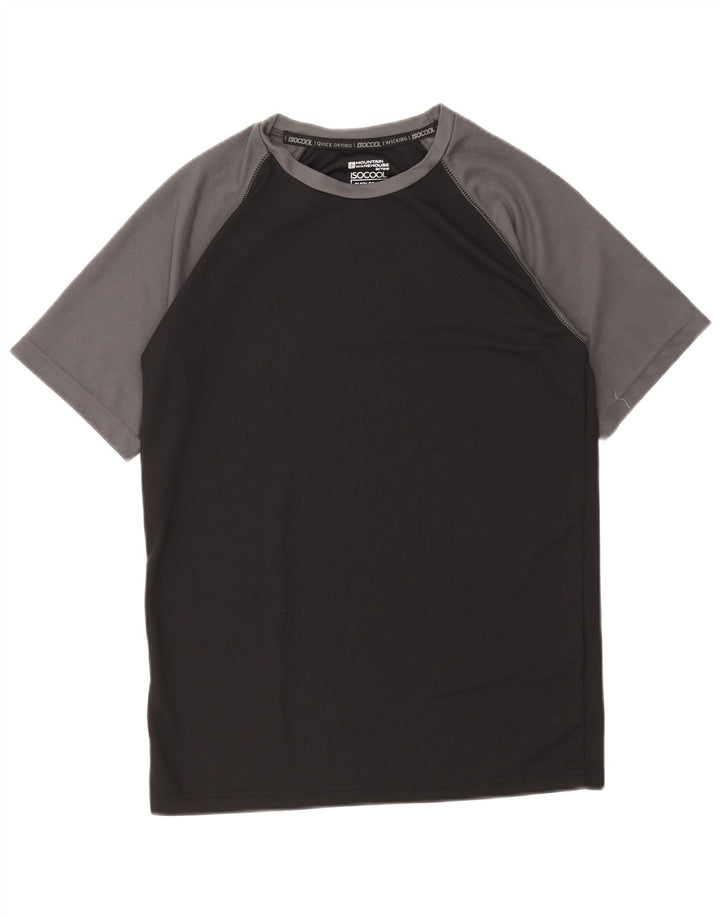 Camiseta para hombre Mountain Warehouse Top mediano negro color block