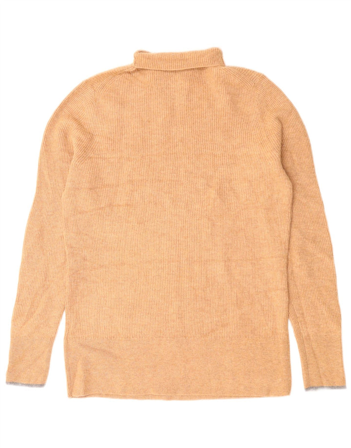 Calvin Klein Suéter tipo jersey con cuello vuelto para mujer Reino Unido 44 Lana beige grande