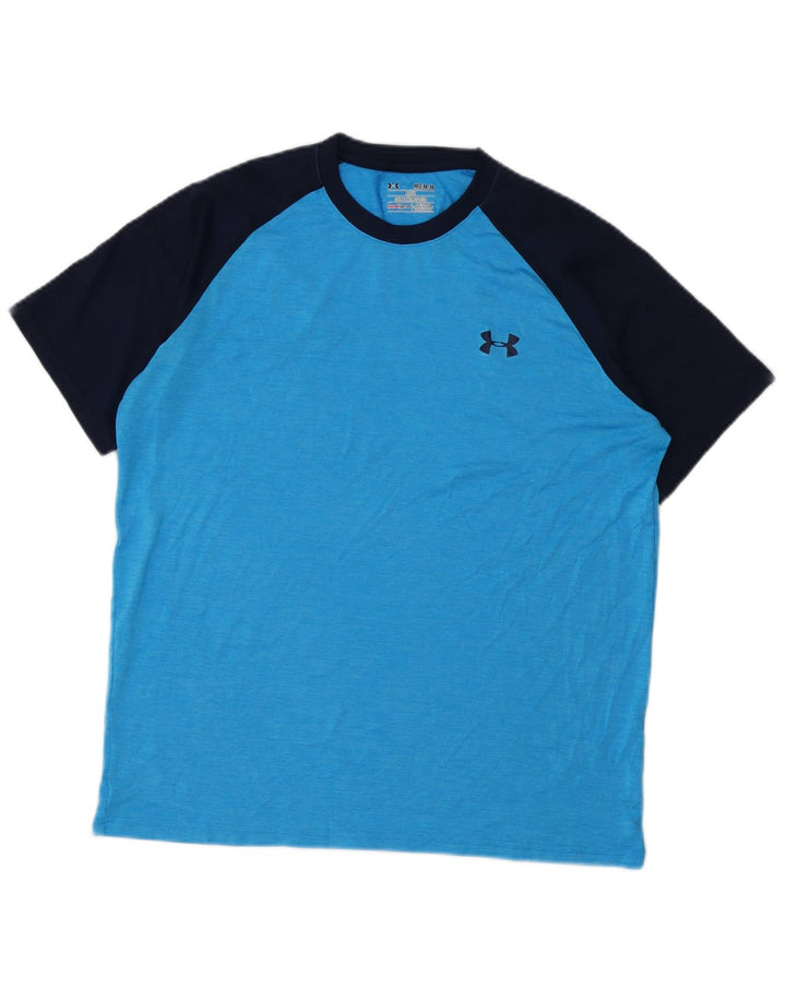 UNDER ARMOUR Camiseta Heat Gear para hombre Top Poliéster color block azul medio