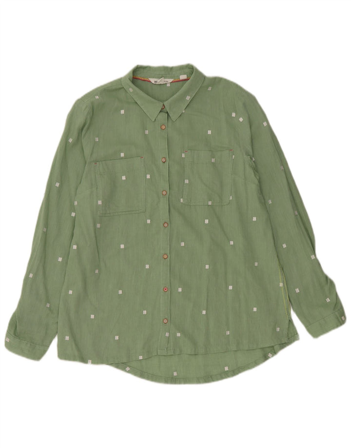 WHITE STUFF Camisa para mujer UK 10 Small Green Spotted
