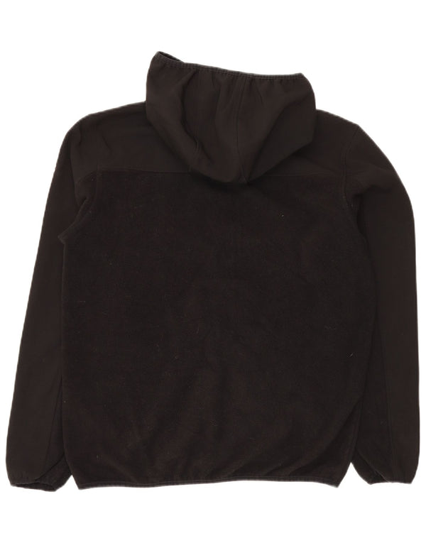 Reebok Chaqueta polar con capucha para hombre UK 38 Medium Negro Poliéster