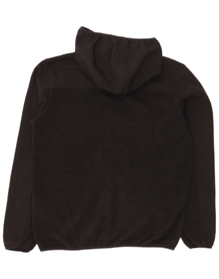 Reebok Chaqueta polar con capucha para hombre UK 38 Medium Negro Poliéster