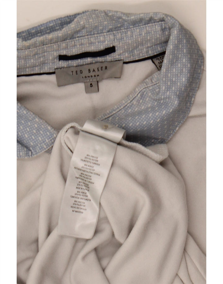 Polo Ted Baker Hombre Talla 5 XL Viscosa Blanca