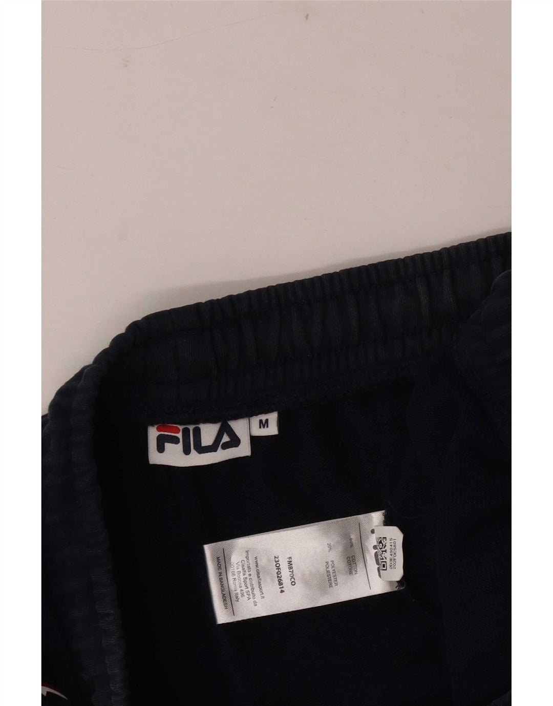 Fila Shorts deportivos gráficos para hombre Algodón azul marino mediano