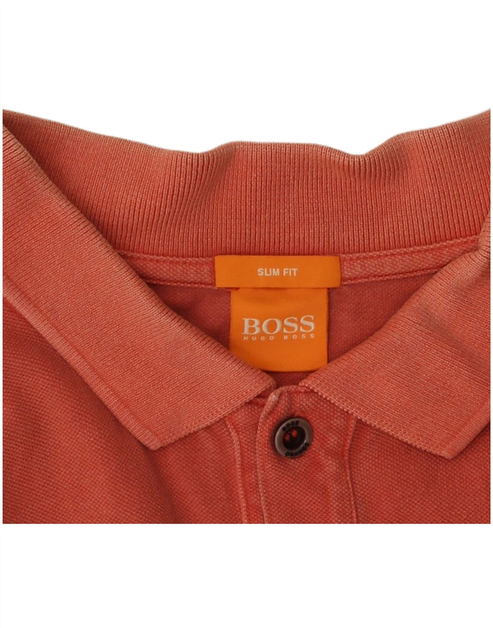 Hugo Boss Hombre Polo Slim Fit Grande Naranja