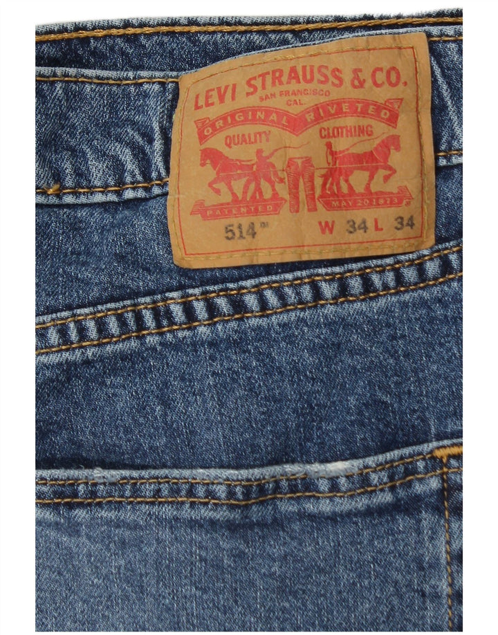 Levi's Vaqueros rectos 514 para hombre W34 L32 Algodón azul