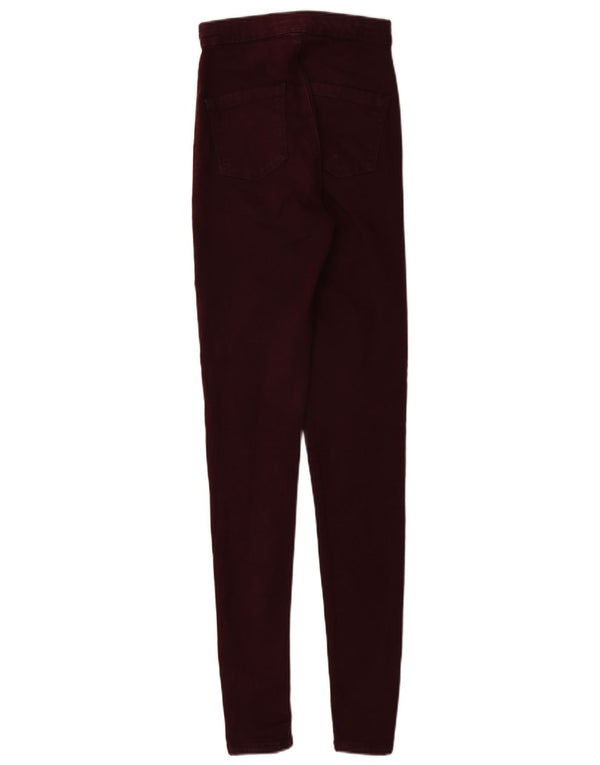 Topshop Joni Jegging Jeans para Mujer W28 L32 Algodón Burdeos