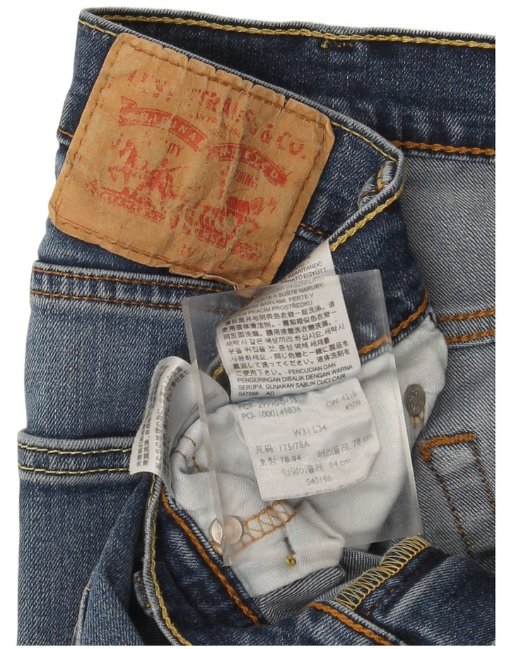 Vaqueros Levi's Hombre Rectos W31 L34 Algodón Azul