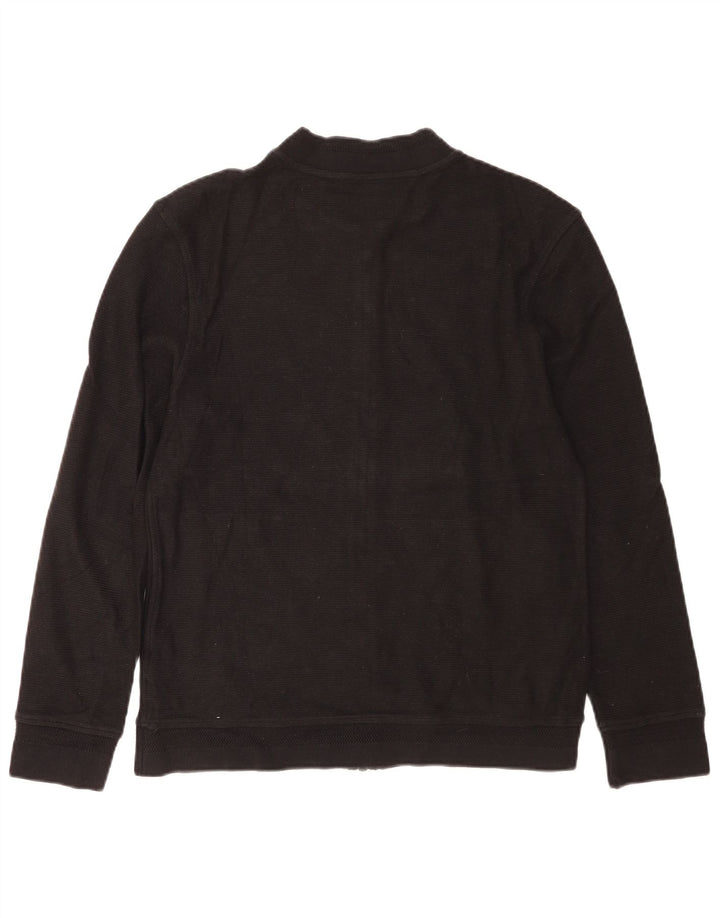 Massimo Dutti Jersey Cárdigan Hombre Mediano Negro Algodón