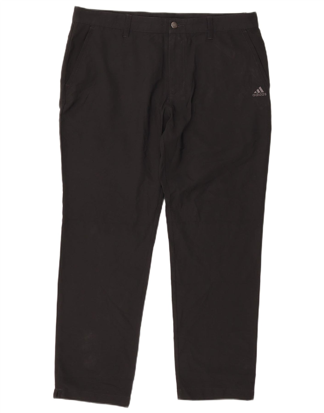 Adidas Pantalones Chinos Slim Para Hombre W36 L30 Poliéster Negro