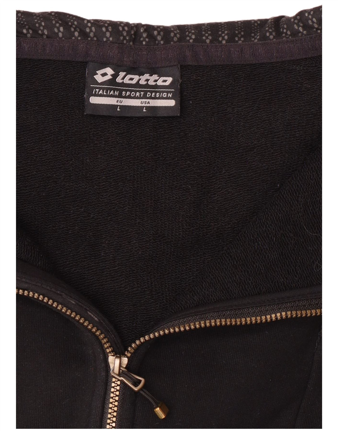 Lotto - Sudadera con capucha y cremallera para mujer, talla 40, color negro