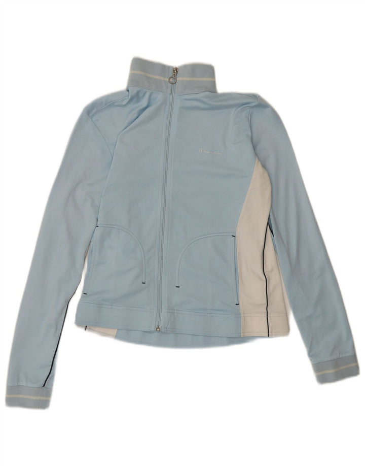 Champion Chaqueta de chándal para mujer UK 40 Grande Azul Colorblock Poliéster