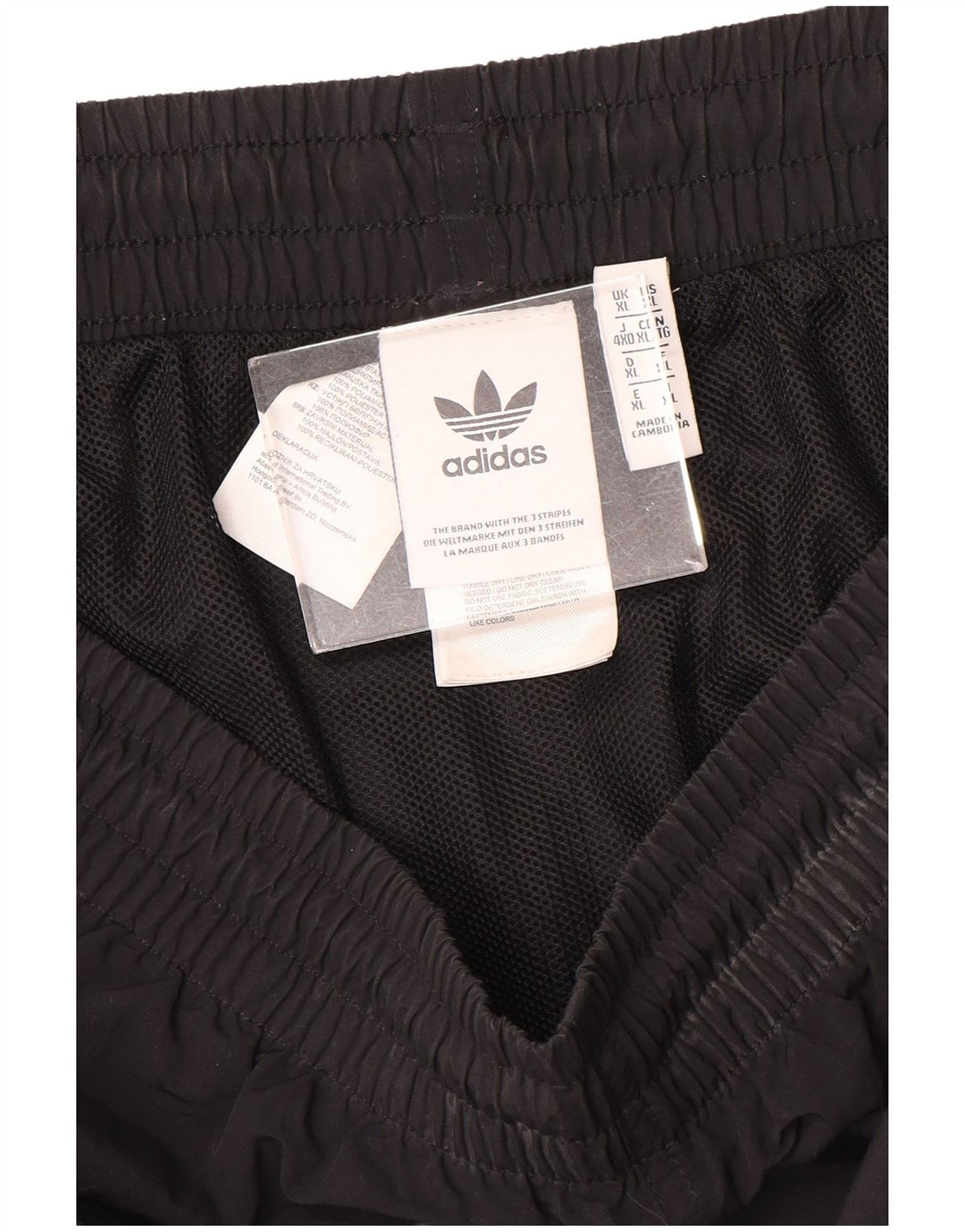 Adidas Pantalones cortos deportivos para hombre XL Negro Poliéster