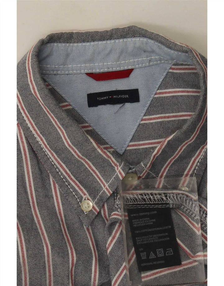 Camisa Tommy Hilfiger Hombre Algodón Gris Medio Rayas Pintadas