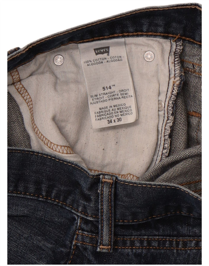 Levi's Vaqueros rectos ajustados 514 para hombre W34 L27 Algodón azul clásico