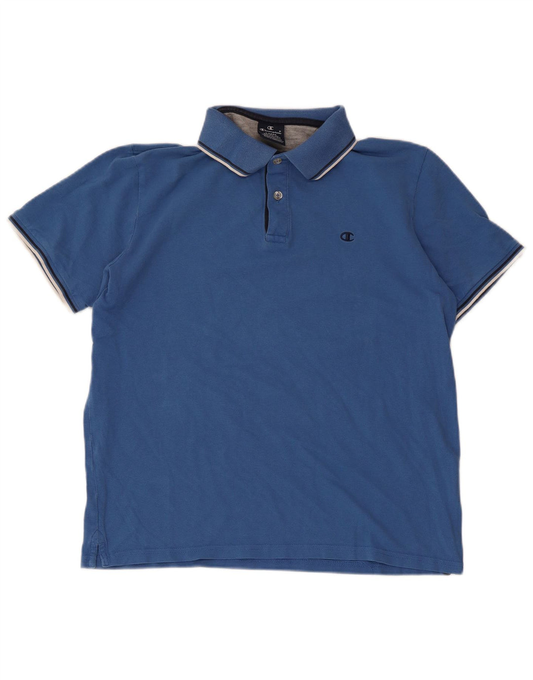 Champion Polo para hombre de algodón azul grande