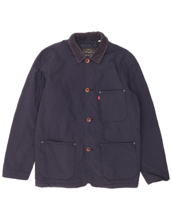Levi's Chaqueta acolchada para hombre UK 38 Medium Azul marino Poliamida Clásica